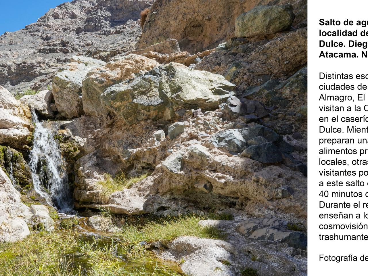 Salto de agua en las cercanías de Quebrada de Agua Dulce