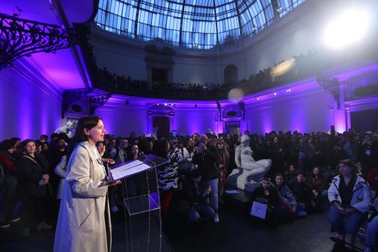 Asistentes en el acto central de Noche de Museos en el Museo Nacional de Bellas Artes